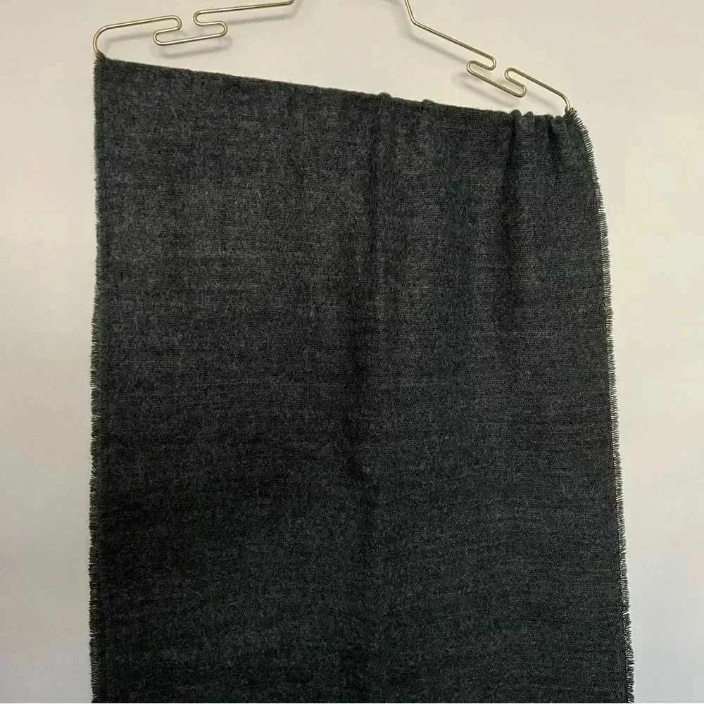Steve Madden Heather Gray Grey Print Scarf Cozy Warm